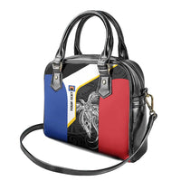 Personalised PNG Gulf Province Shoulder Handbag Bird of Paradise Tattoo Flag Motif - Polynesian Pride