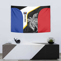 Personalised PNG Gulf Province Tapestry Bird of Paradise Tattoo Flag Motif - Polynesian Pride