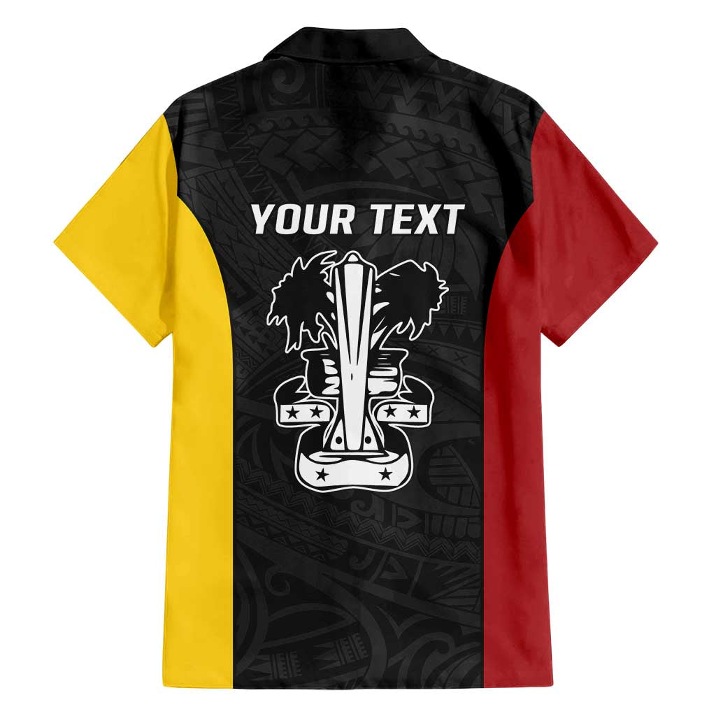Personalised PNG Madang Province Family Matching Summer Maxi Dress and Hawaiian Shirt Bird of Paradise Tattoo Flag Motif - Polynesian Pride