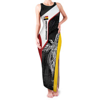 Personalised PNG Madang Province Family Matching Tank Maxi Dress and Hawaiian Shirt Bird of Paradise Tattoo Flag Motif - Polynesian Pride