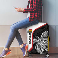 Personalised PNG Madang Province Luggage Cover Bird of Paradise Tattoo Flag Motif - Polynesian Pride