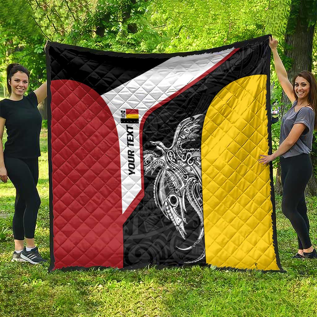 Personalised PNG Madang Province Quilt Bird of Paradise Tattoo Flag Motif - Polynesian Pride