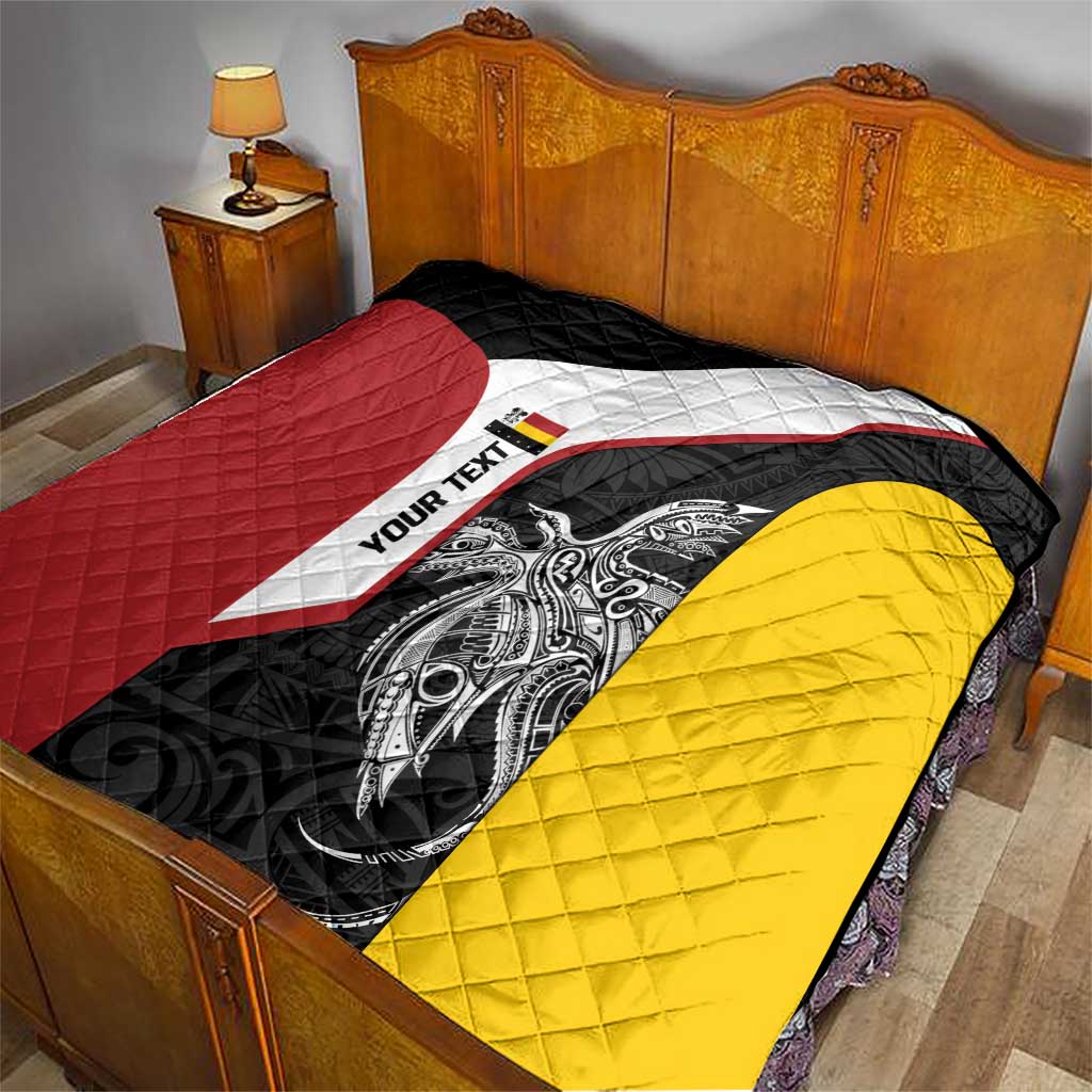 Personalised PNG Madang Province Quilt Bird of Paradise Tattoo Flag Motif - Polynesian Pride