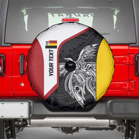 Personalised PNG Madang Province Spare Tire Cover Bird of Paradise Tattoo Flag Motif - Polynesian Pride