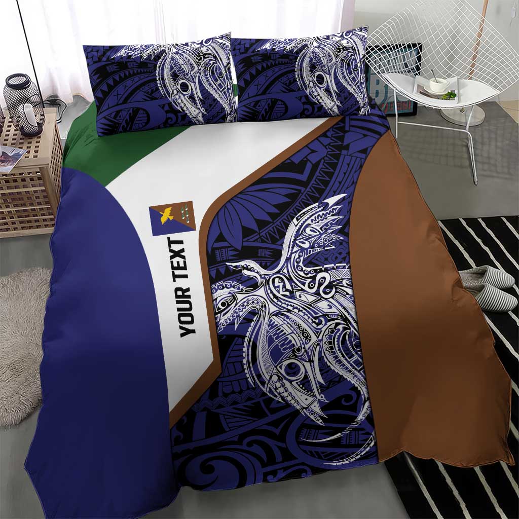 Personalised PNG Manus Province Bedding Set Bird of Paradise Tattoo Flag Motif - Polynesian Pride