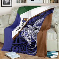 Personalised PNG Manus Province Blanket Bird of Paradise Tattoo Flag Motif - Polynesian Pride