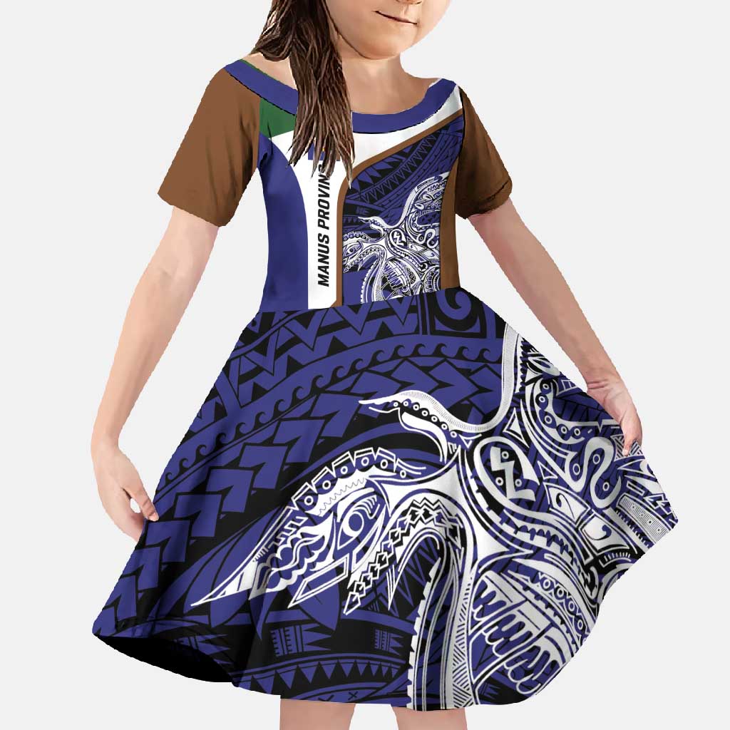 Personalised PNG Manus Province Family Matching Off Shoulder Maxi Dress and Hawaiian Shirt Bird of Paradise Tattoo Flag Motif - Polynesian Pride