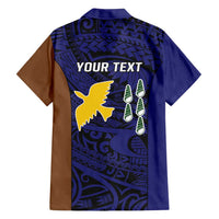 Personalised PNG Manus Province Family Matching Off Shoulder Short Dress and Hawaiian Shirt Bird of Paradise Tattoo Flag Motif - Polynesian Pride