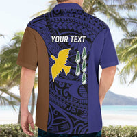 Personalised PNG Manus Province Hawaiian Shirt Bird of Paradise Tattoo Flag Motif - Polynesian Pride