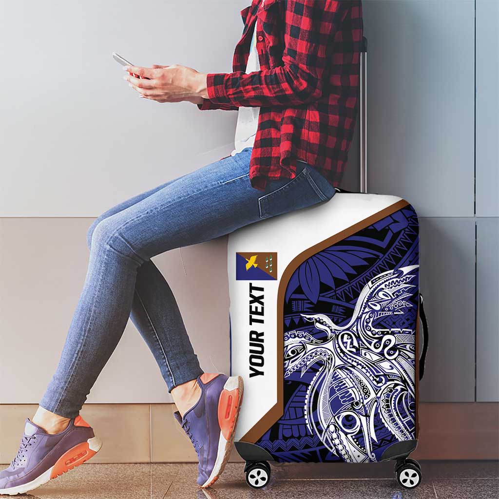 Personalised PNG Manus Province Luggage Cover Bird of Paradise Tattoo Flag Motif - Polynesian Pride