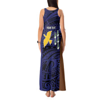 Personalised PNG Manus Province Tank Maxi Dress Bird of Paradise Tattoo Flag Motif - Polynesian Pride