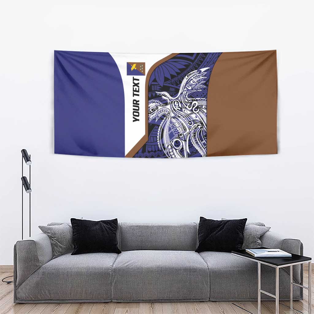 Personalised PNG Manus Province Tapestry Bird of Paradise Tattoo Flag Motif - Polynesian Pride