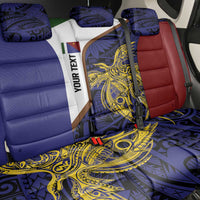 Personalised PNG Milne Bay Province Back Car Seat Cover Bird of Paradise Tattoo Flag Motif - Polynesian Pride