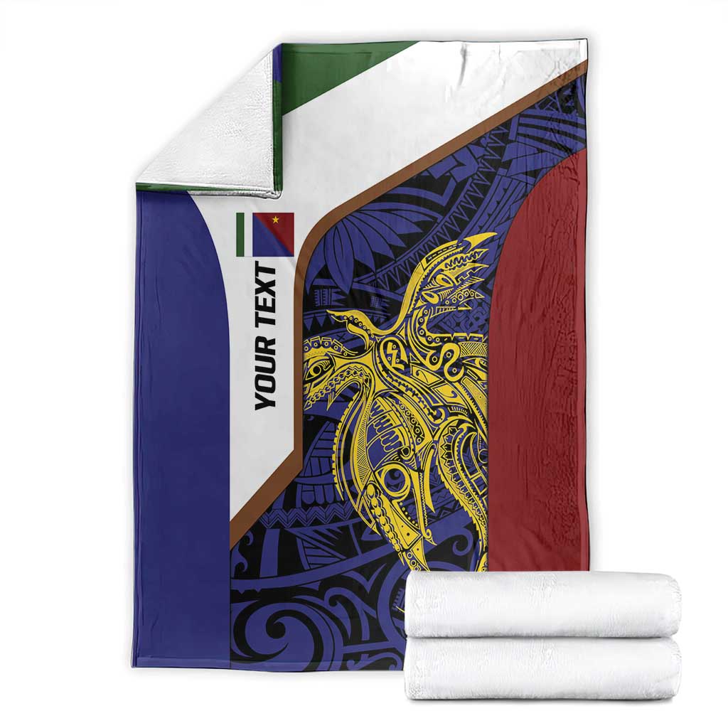 Personalised PNG Milne Bay Province Blanket Bird of Paradise Tattoo Flag Motif - Polynesian Pride