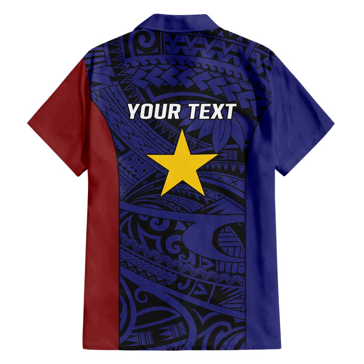 Personalised PNG Milne Bay Province Family Matching Off The Shoulder Long Sleeve Dress and Hawaiian Shirt Bird of Paradise Tattoo Flag Motif - Polynesian Pride