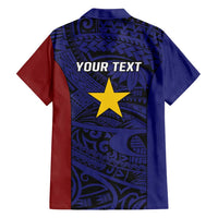 Personalised PNG Milne Bay Province Family Matching Summer Maxi Dress and Hawaiian Shirt Bird of Paradise Tattoo Flag Motif - Polynesian Pride
