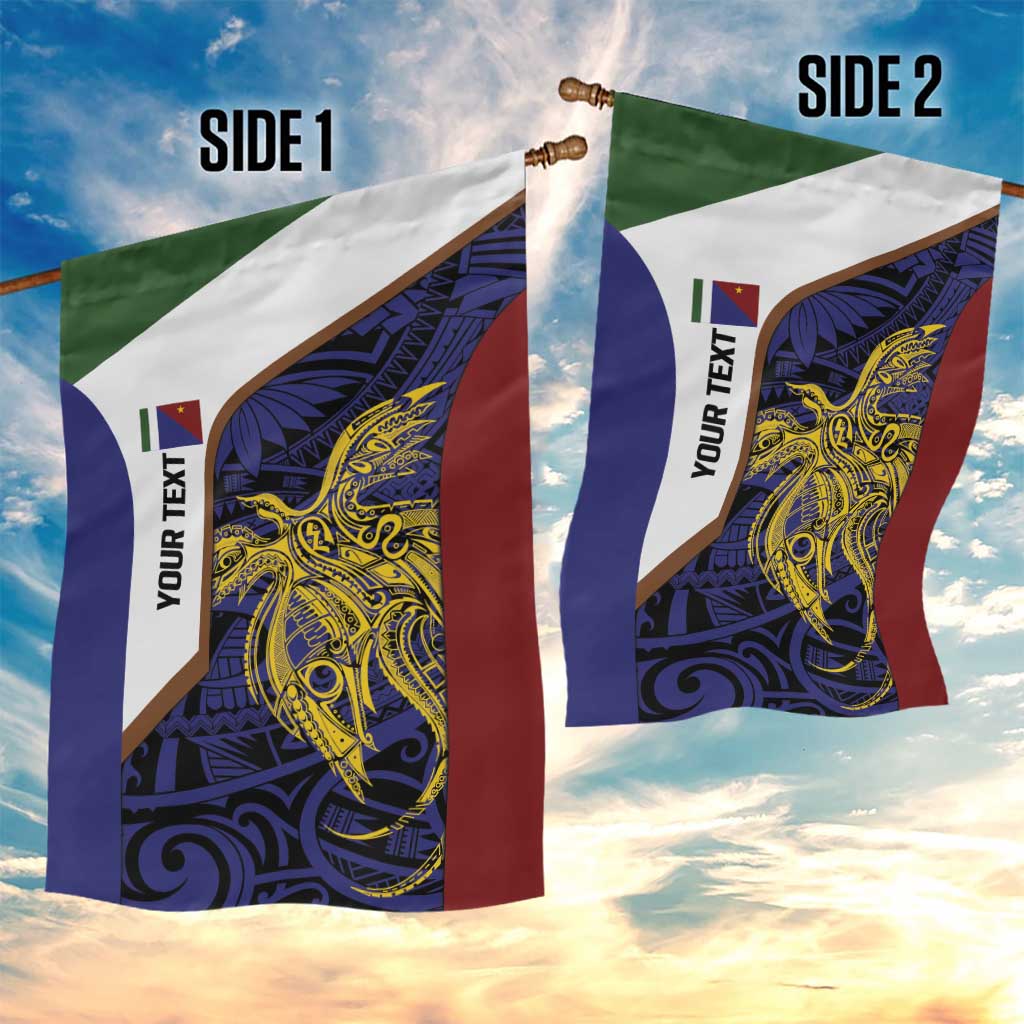 Personalised PNG Milne Bay Province Garden Flag Bird of Paradise Tattoo Flag Motif - Polynesian Pride