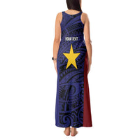 Personalised PNG Milne Bay Province Tank Maxi Dress Bird of Paradise Tattoo Flag Motif - Polynesian Pride