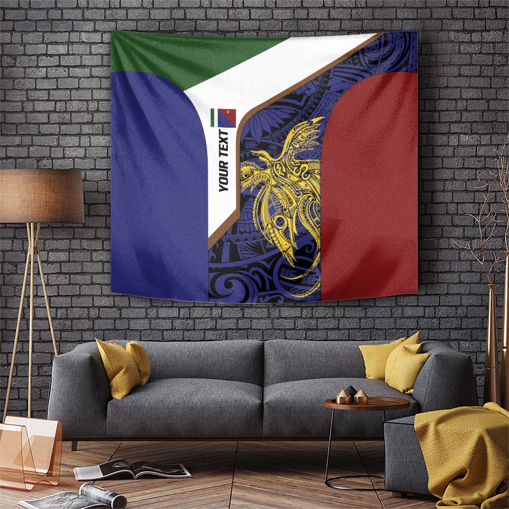 Personalised PNG Milne Bay Province Tapestry Bird of Paradise Tattoo Flag Motif - Polynesian Pride