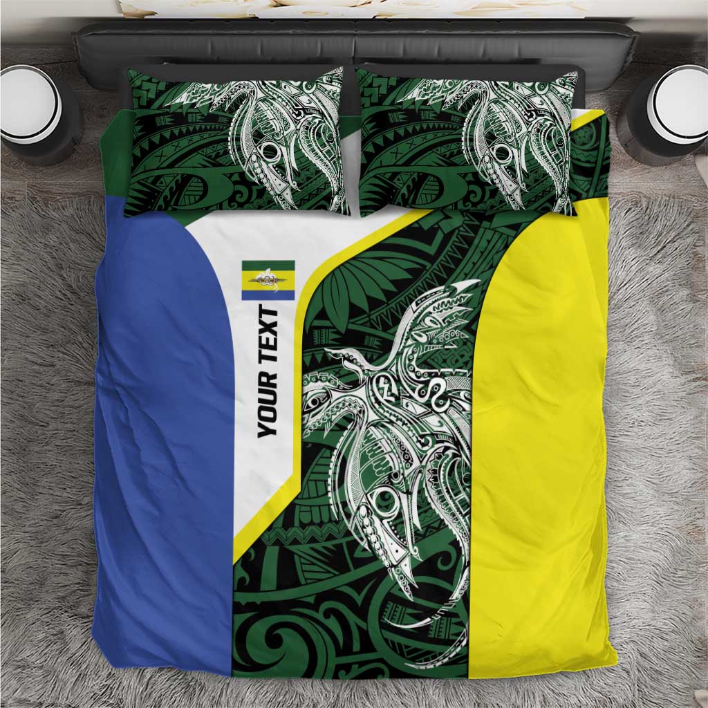 Personalised PNG Morobe Province Bedding Set Bird of Paradise Tattoo Flag Motif - Polynesian Pride