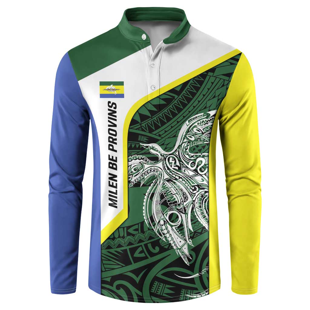 Personalised PNG Morobe Province Button Sweatshirt Bird of Paradise Tattoo Flag Motif LT9 Green - Polynesian Pride