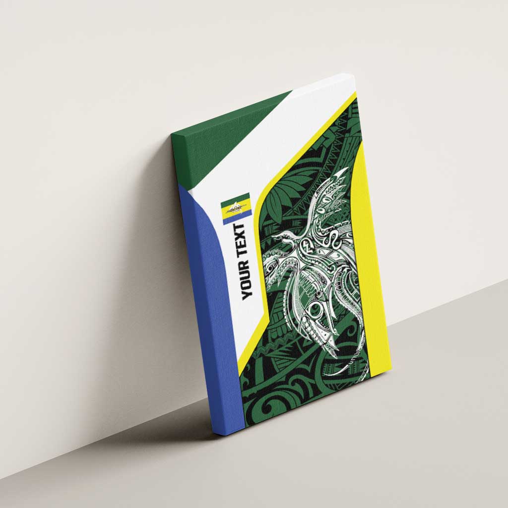 Personalised PNG Morobe Province Canvas Wall Art Bird of Paradise Tattoo Flag Motif LT9 - Polynesian Pride