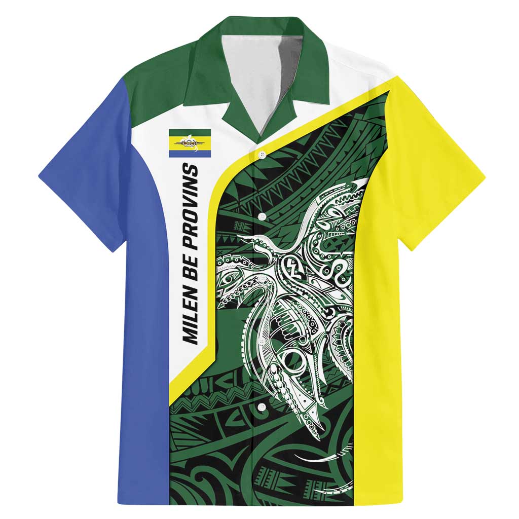 Personalised PNG Morobe Province Family Matching Mermaid Dress and Hawaiian Shirt Bird of Paradise Tattoo Flag Motif LT9 Dad's Shirt - Short Sleeve Green - Polynesian Pride