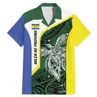 Personalised PNG Morobe Province Family Matching Mermaid Dress and Hawaiian Shirt Bird of Paradise Tattoo Flag Motif LT9 Dad's Shirt - Short Sleeve Green - Polynesian Pride