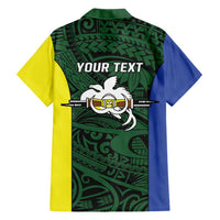 Personalised PNG Morobe Province Family Matching Short Sleeve Bodycon Dress and Hawaiian Shirt Bird of Paradise Tattoo Flag Motif LT9 - Polynesian Pride