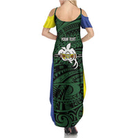 Personalised PNG Morobe Province Family Matching Summer Maxi Dress and Hawaiian Shirt Bird of Paradise Tattoo Flag Motif LT9 - Polynesian Pride