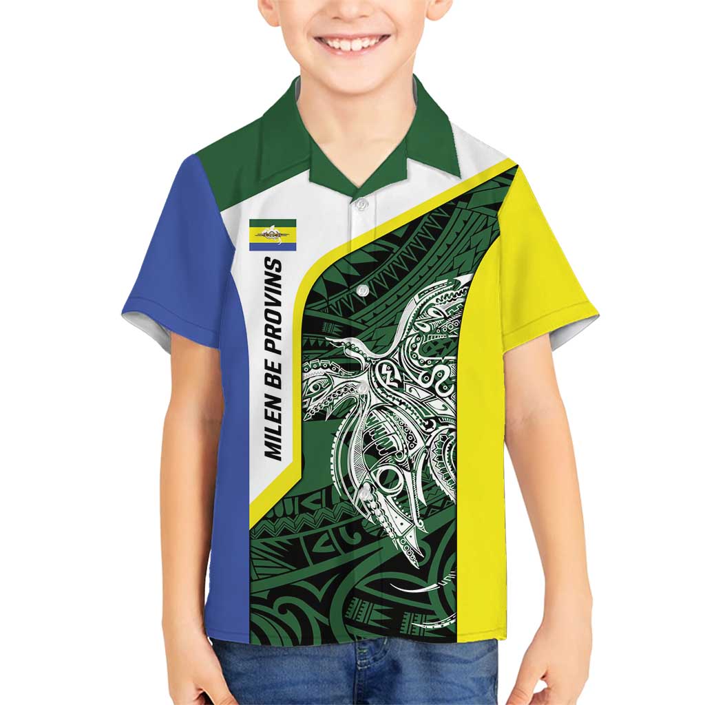 Personalised PNG Morobe Province Family Matching Summer Maxi Dress and Hawaiian Shirt Bird of Paradise Tattoo Flag Motif LT9 Son's Shirt Green - Polynesian Pride