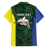 Personalised PNG Morobe Province Family Matching Tank Maxi Dress and Hawaiian Shirt Bird of Paradise Tattoo Flag Motif - Polynesian Pride