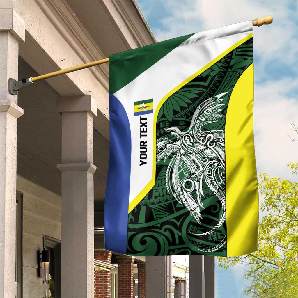 Personalised PNG Morobe Province Garden Flag Bird of Paradise Tattoo Flag Motif - Polynesian Pride