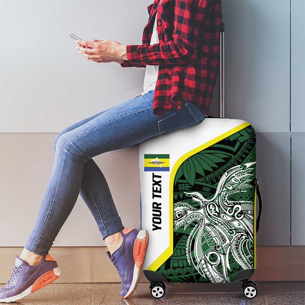 Personalised PNG Morobe Province Luggage Cover Bird of Paradise Tattoo Flag Motif - Polynesian Pride