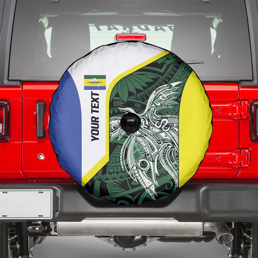 Personalised PNG Morobe Province Spare Tire Cover Bird of Paradise Tattoo Flag Motif - Polynesian Pride
