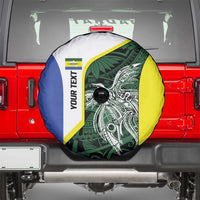 Personalised PNG Morobe Province Spare Tire Cover Bird of Paradise Tattoo Flag Motif - Polynesian Pride