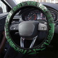 PNG Morobe Province Steering Wheel Cover Bird of Paradise Tattoo Flag Motif LT9 - Polynesian Pride
