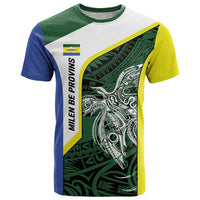 Personalised PNG Morobe Province T Shirt Bird of Paradise Tattoo Flag Motif - Polynesian Pride