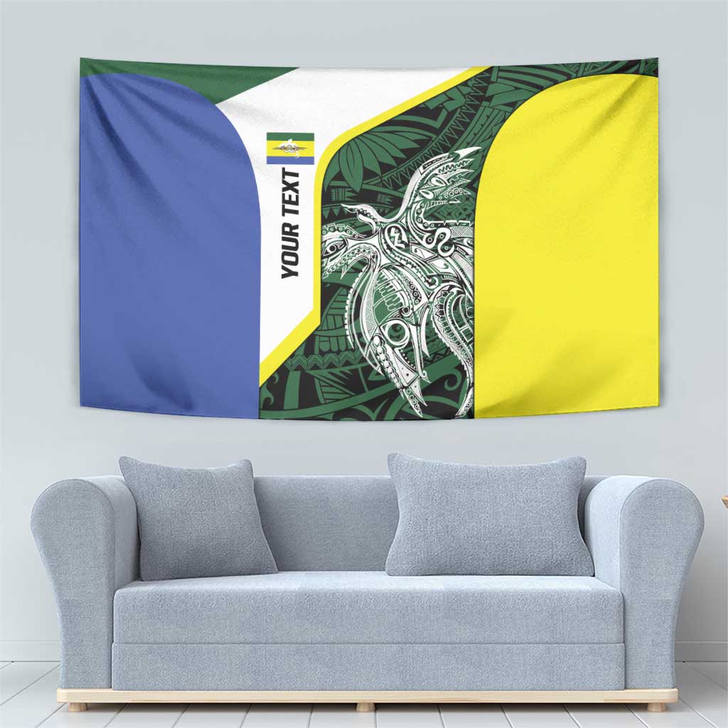 Personalised PNG Morobe Province Tapestry Bird of Paradise Tattoo Flag Motif - Polynesian Pride