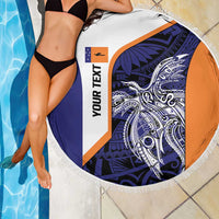 Personalised PNG New Ireland Beach Blanket Bird of Paradise Tattoo Flag Motif LT9 - Polynesian Pride