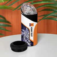 Personalised PNG New Ireland 4 in 1 Can Cooler Tumbler Bird of Paradise Tattoo Flag Motif LT9 - Polynesian Pride