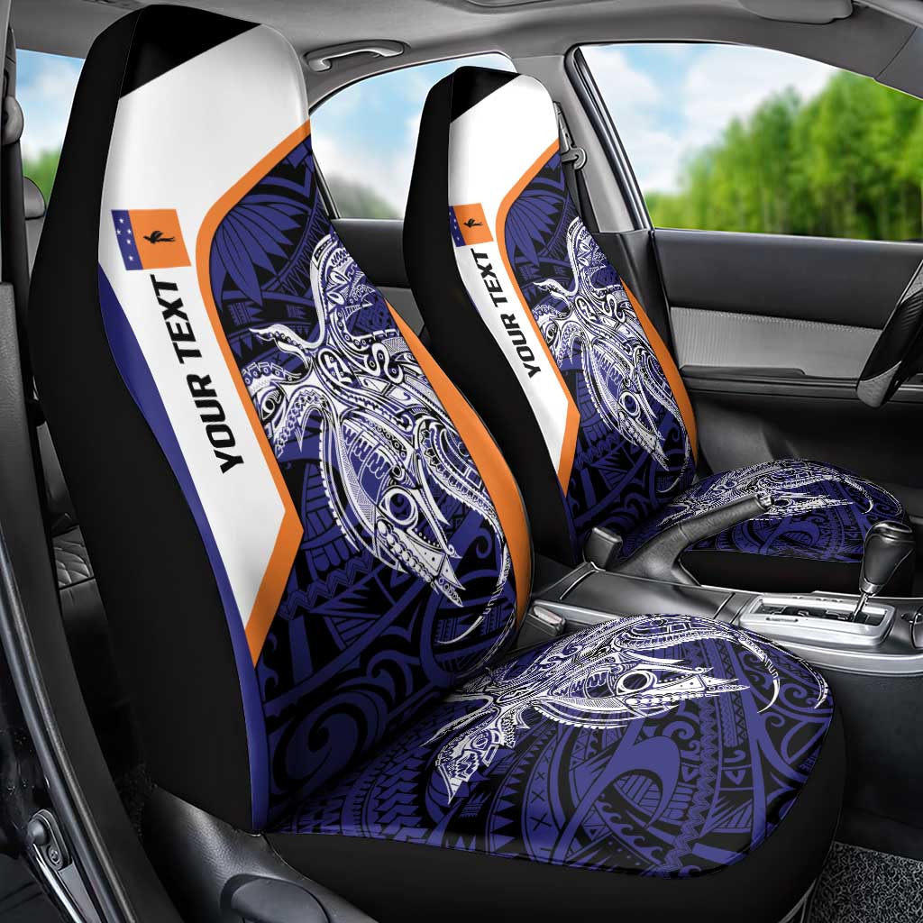 Personalised PNG New Ireland Car Seat Cover Bird of Paradise Tattoo Flag Motif - Polynesian Pride