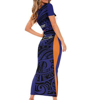 Personalised PNG New Ireland Family Matching Short Sleeve Bodycon Dress and Hawaiian Shirt Bird of Paradise Tattoo Flag Motif LT9 - Polynesian Pride