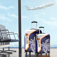 Personalised PNG New Ireland Luggage Cover Bird of Paradise Tattoo Flag Motif - Polynesian Pride