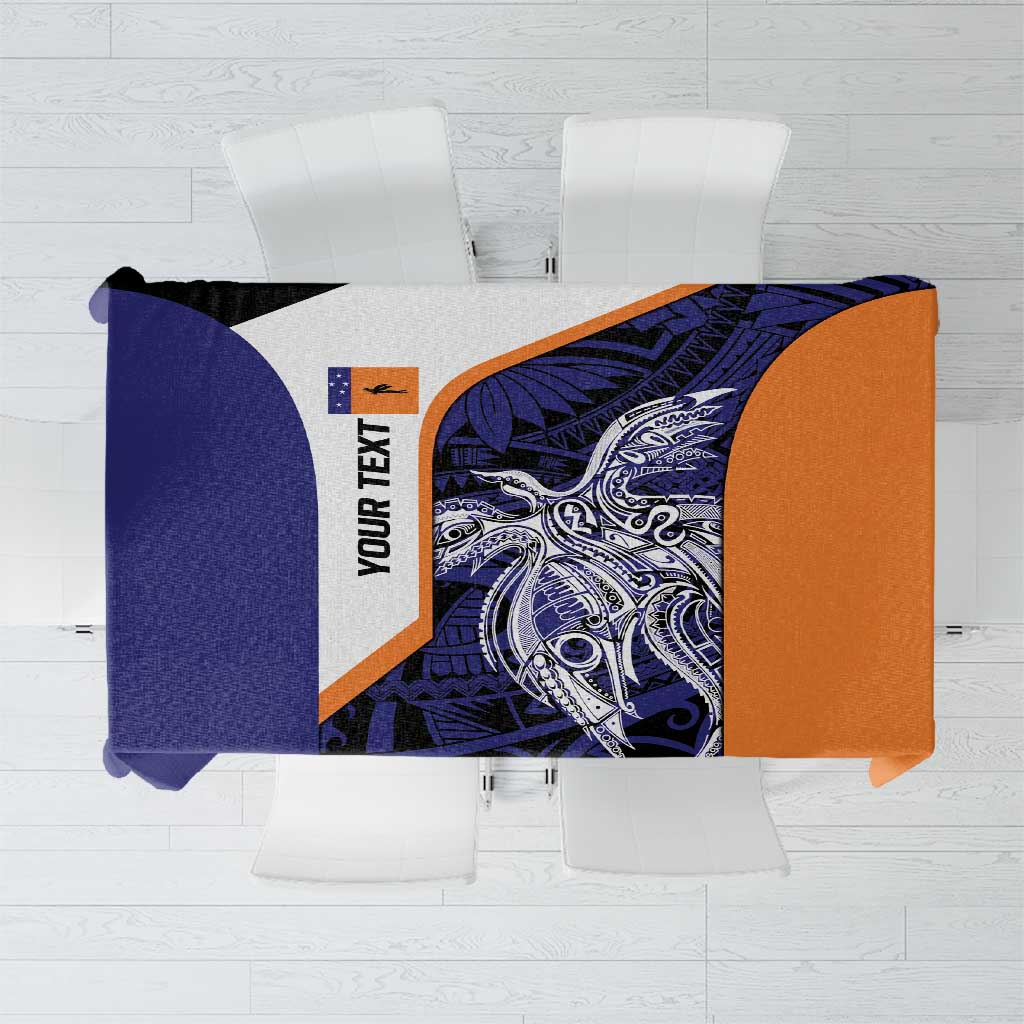 Personalised PNG New Ireland Tablecloth Bird of Paradise Tattoo Flag Motif LT9 Orange - Polynesian Pride