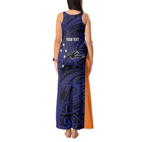 Personalised PNG New Ireland Tank Maxi Dress Bird of Paradise Tattoo Flag Motif LT9 - Polynesian Pride