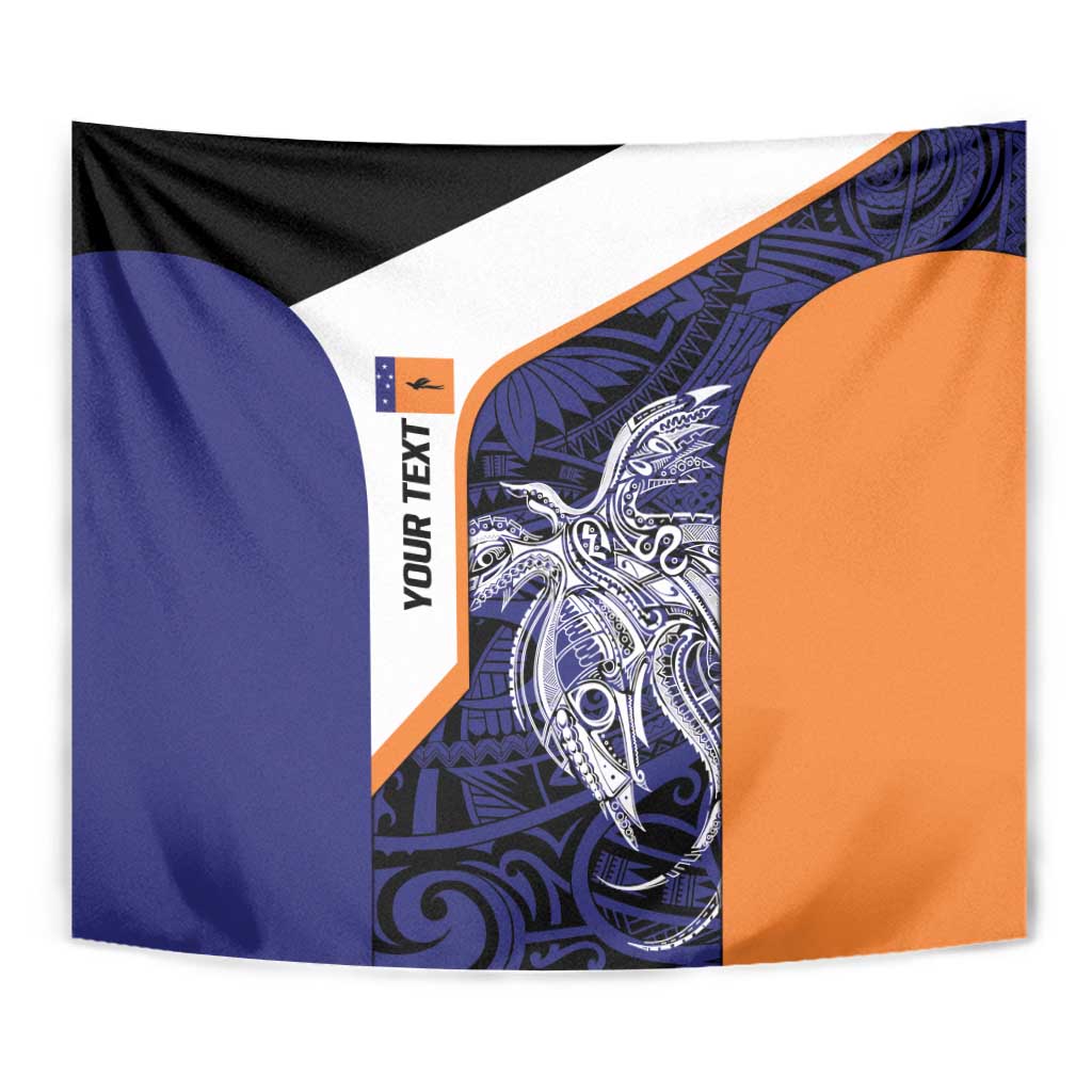 Personalised PNG New Ireland Tapestry Bird of Paradise Tattoo Flag Motif - Polynesian Pride