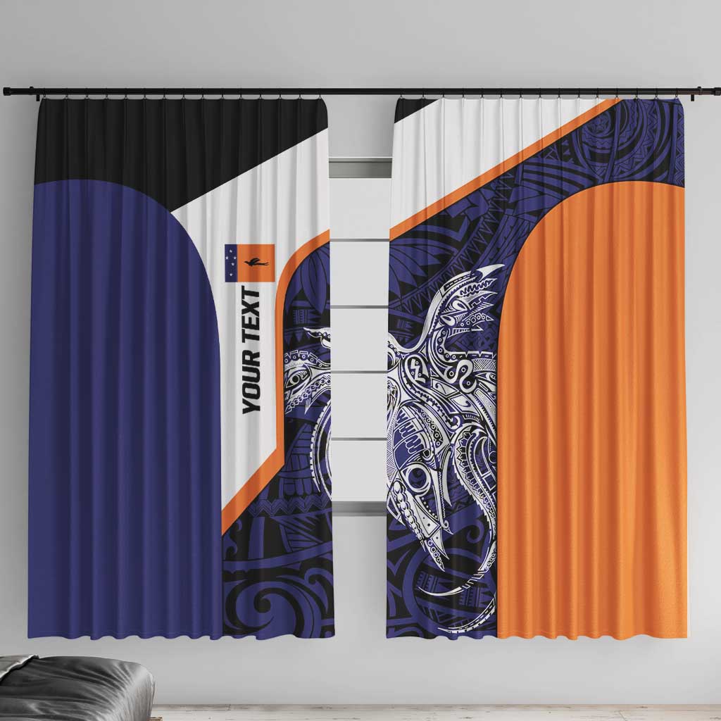 Personalised PNG New Ireland Window Curtain Bird of Paradise Tattoo Flag Motif - Polynesian Pride