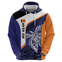 Personalised PNG New Ireland Zip Hoodie Bird of Paradise Tattoo Flag Motif - Polynesian Pride