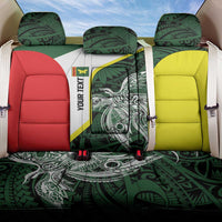 Personalised PNG Oro Province Back Car Seat Cover Bird of Paradise Tattoo Flag Motif - Polynesian Pride